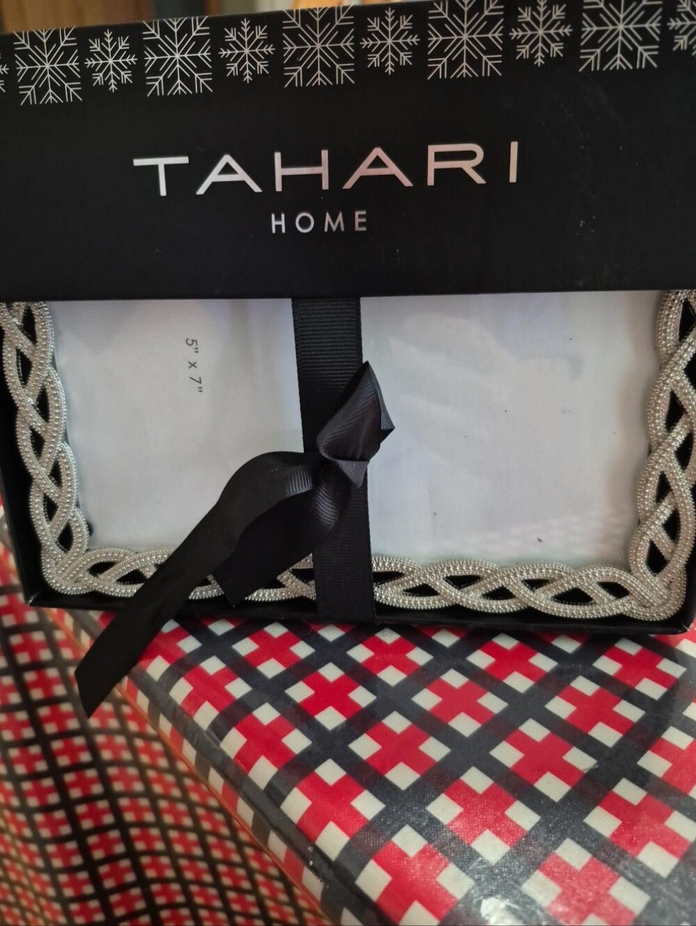 Tahari Home 5x7 Silver Crystal Photo Frame